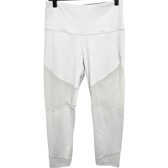Victoria's Secret Sport Knockout Mesh Panel Cropped Capri Leggings White Medium - Picture 1 of 7